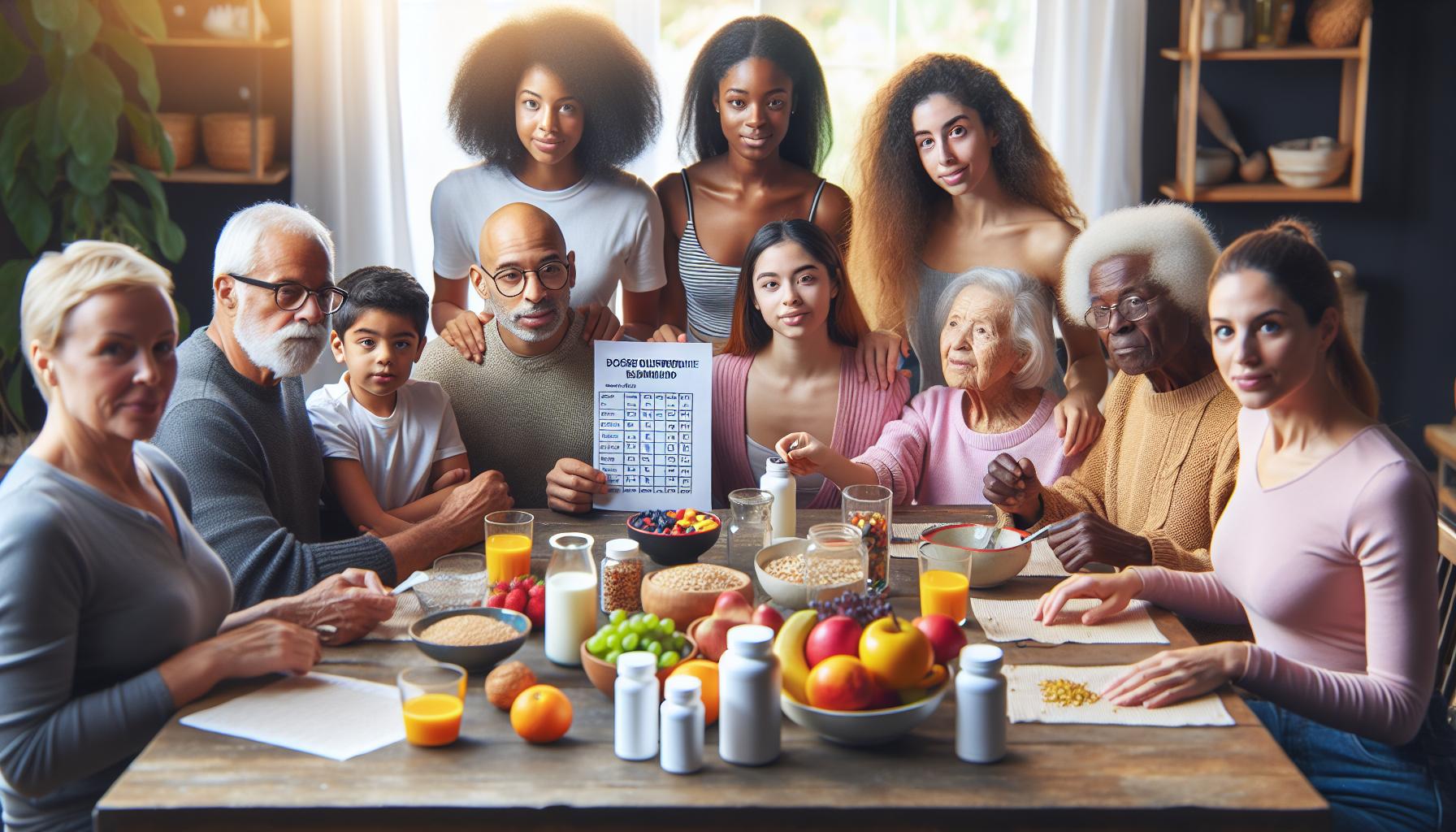 Dosage quotidien recommandé selon l'âge et le sexe